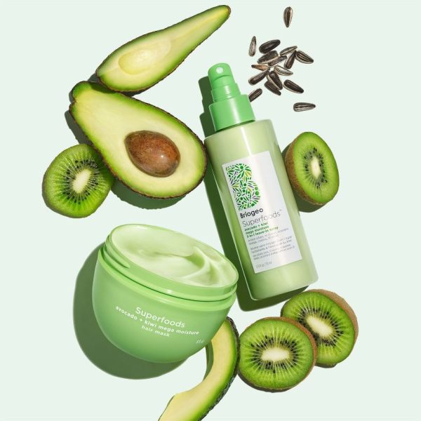 Briogeo Superfoods™ Avocado + Kiwi Mega Moisture 3-in-1 Leave-In Conditioner, Detangler + UV Protection Spray 51ml - Image 4