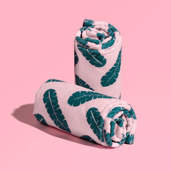 Coco & Eve Microfibre Towel Wrap Leaf Print - Image 2