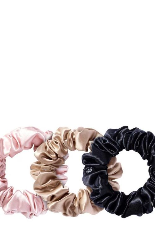 Slip® Silk Scrunchie Large Pink, Caramel & Black 3 Pack