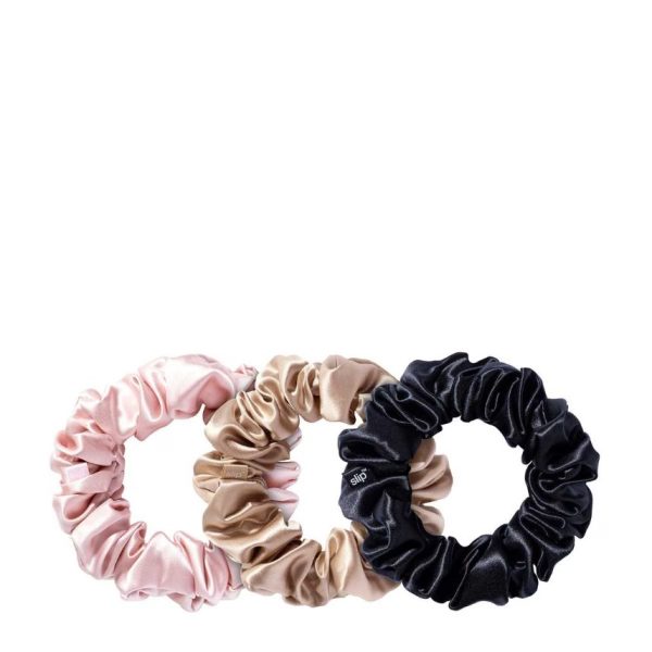 Slip® Silk Scrunchie Large Pink, Caramel & Black 3 Pack