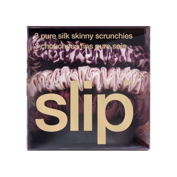 SLIP Pure Silk Skinny Scrunchies SCRUNCHIES BLACK, CARAMEL, LEOPARD - Image 2