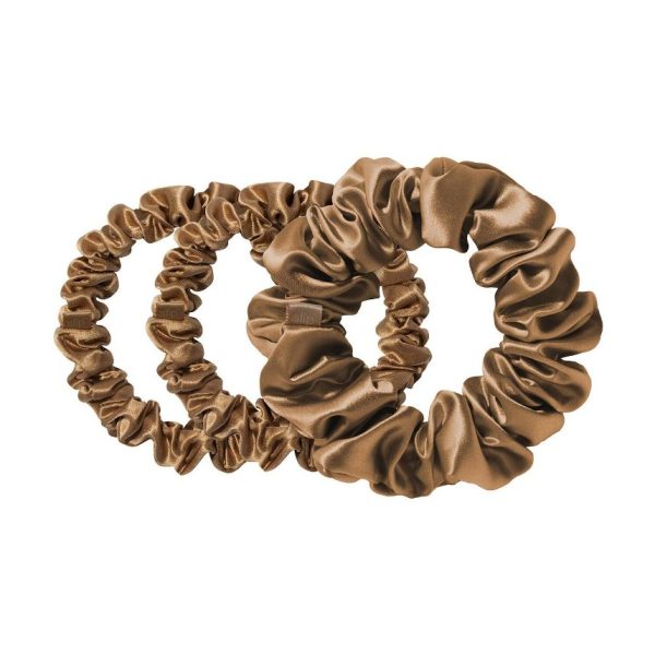 SLIP Pure Silk Back To Basics Assorted Scrunchie Copper Set - Image 2