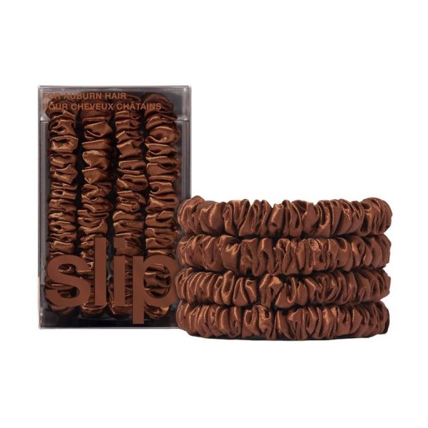 SLIP Pure Silk Skinny Scrunchies Auburn x 4 - Image 2