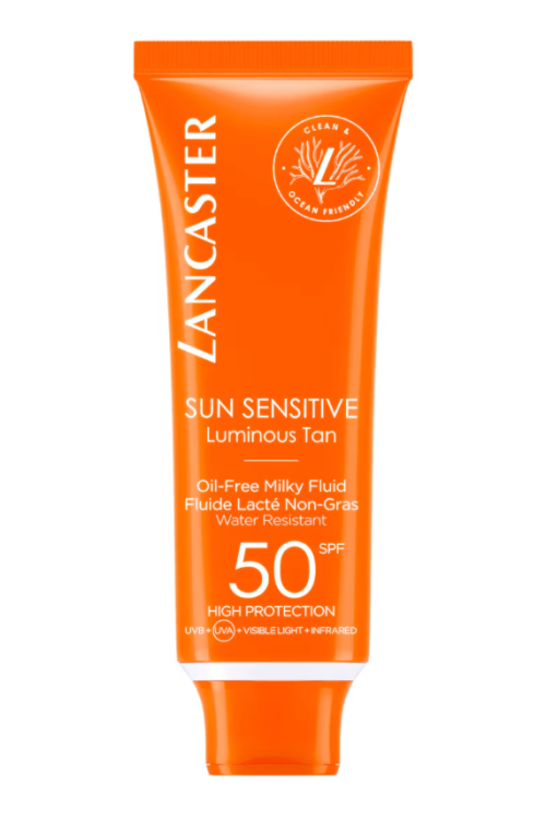 Lancaster Sun Sensitive Oil-Free Milky Face Fluid Sunscreen & Sun Protection Cream SPF50 50ml