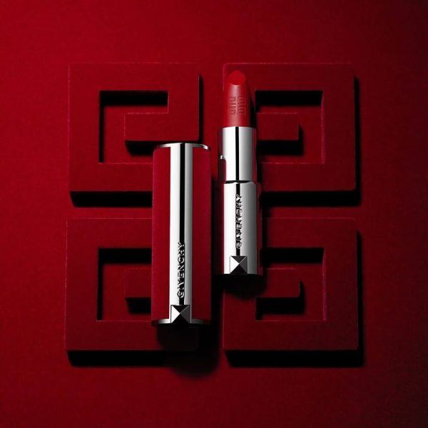 GIVENCHY Le Rouge Deep Velvet Powdery Matte High Pigmentation Lipstick 3.4g - Image 4