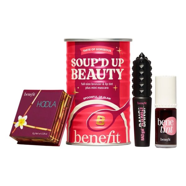 BENEFIT COSMETICS Soup'd Up Beauty Bronzer, Benetint & Mascara Set