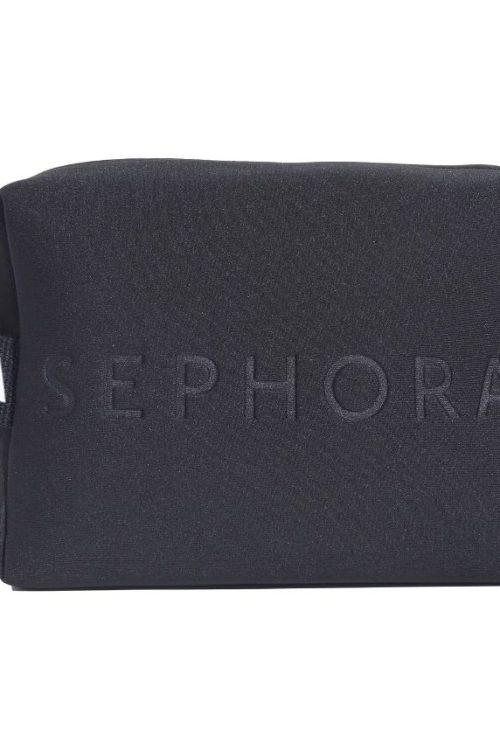 Black Neoprene Beauty Bag with Handle