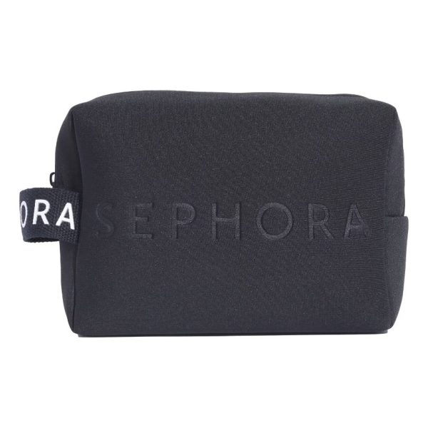 Black Neoprene Beauty Bag with Handle