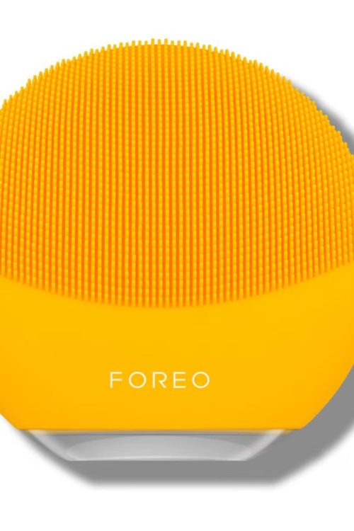 FOREO LUNA Mini 3 Dual-Sided Face Brush For All Skin Types – Sunflower Yellow – USB Plug