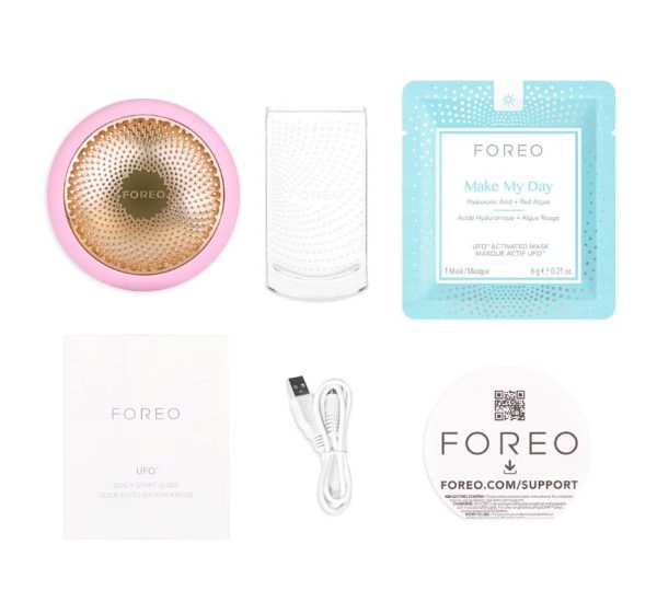 FOREO UFO 2 Device For Accelerating Face Mask Effects - Pearl Pink - USB Plug - Image 5