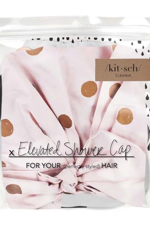 Kitsch Luxe Shower Cap – Blush Dot