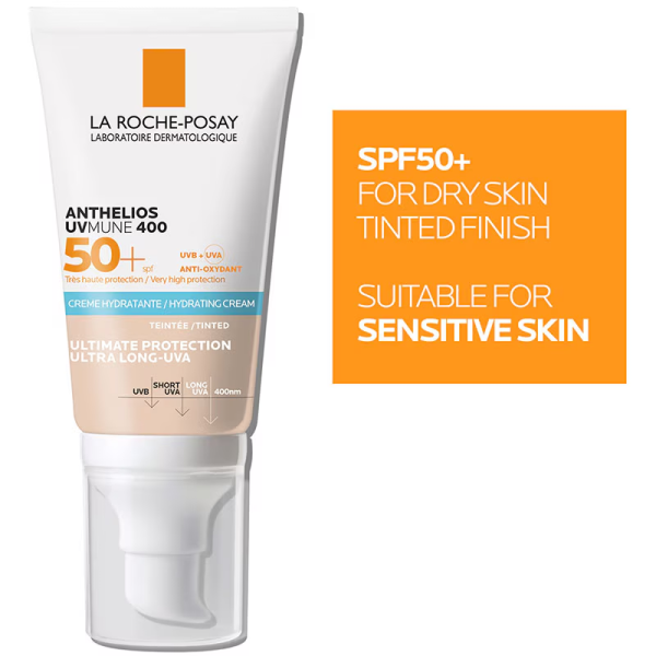 La Roche-Posay Anthelios UVMune 400 Hydrating Suncream Tinted SPF50 50ml - Image 2