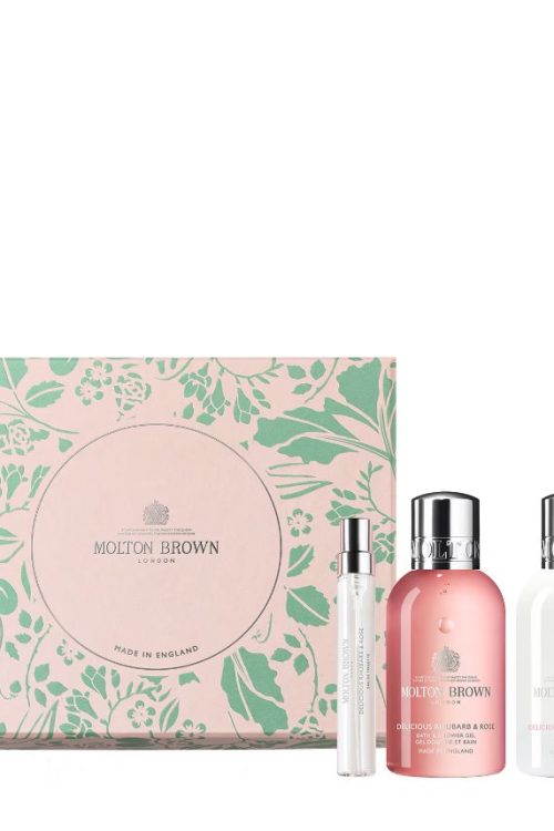 MOLTON BROWN Delicious Rhubarb & Rose Travel Gift Set