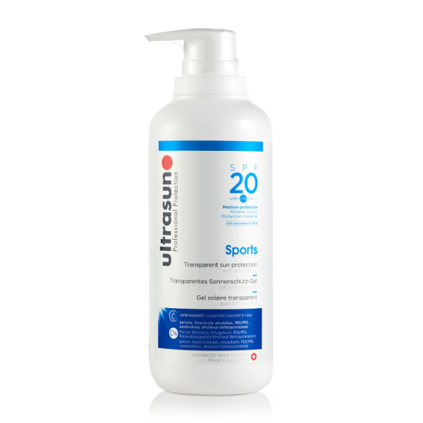 Ultrasun Sports Medium SPF20 Clear Gel Formula 400ml