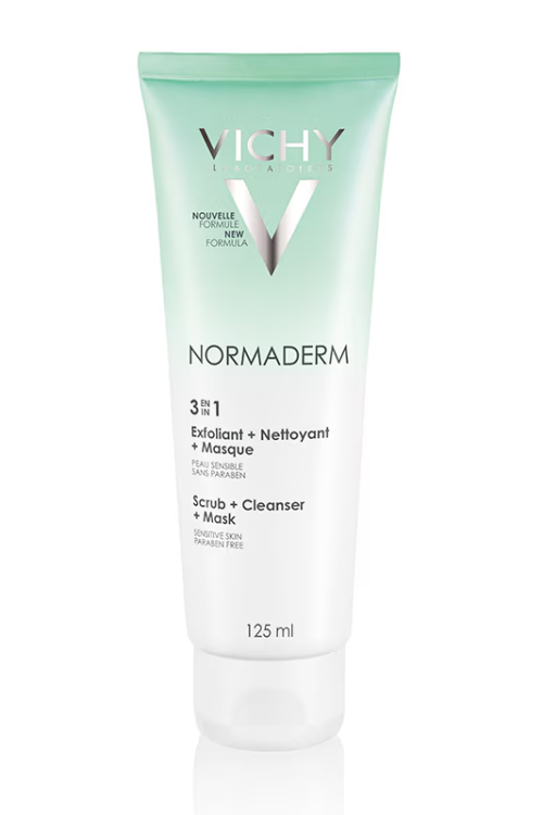 Vichy Normaderm 3-in-1 Scrub Cleanser & Mask 125ml