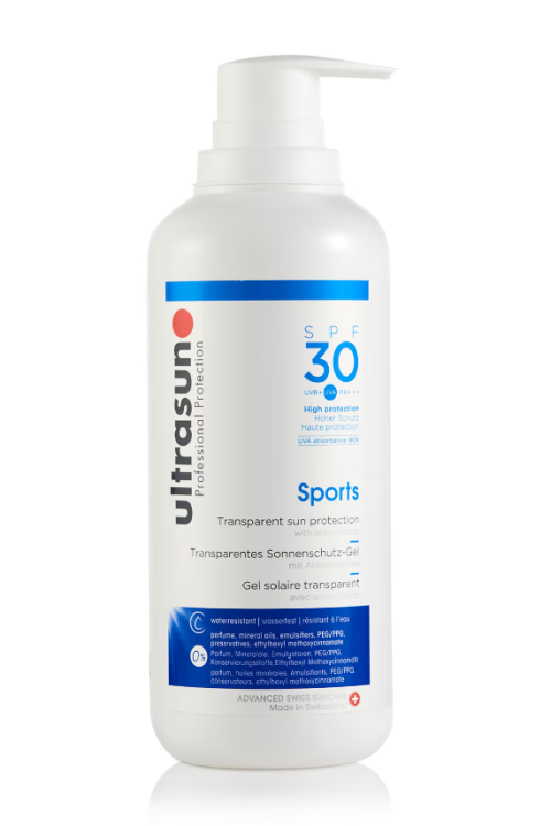 Ultrasun Transparent Sun Protection SPF30 Sports Gel 400ml