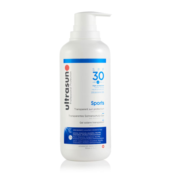 Ultrasun Transparent Sun Protection SPF30 Sports Gel 400ml